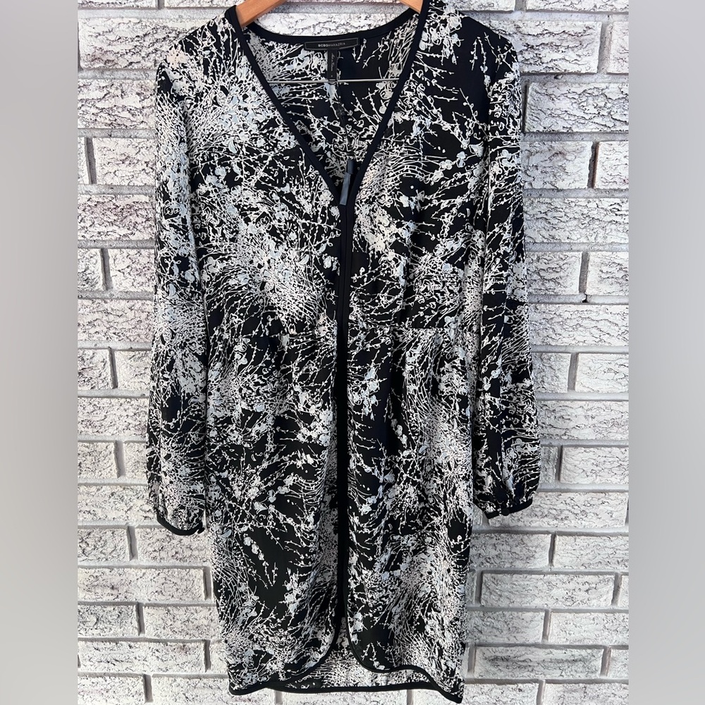 BCBGMaxAzria Monochrome Artistic Dress